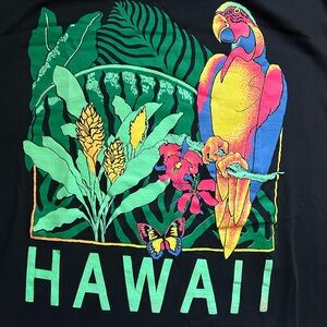 Vintage Hawaii T Shirt Poly Tees Single Stitch Tee 3XL USA Hawaiian 90s